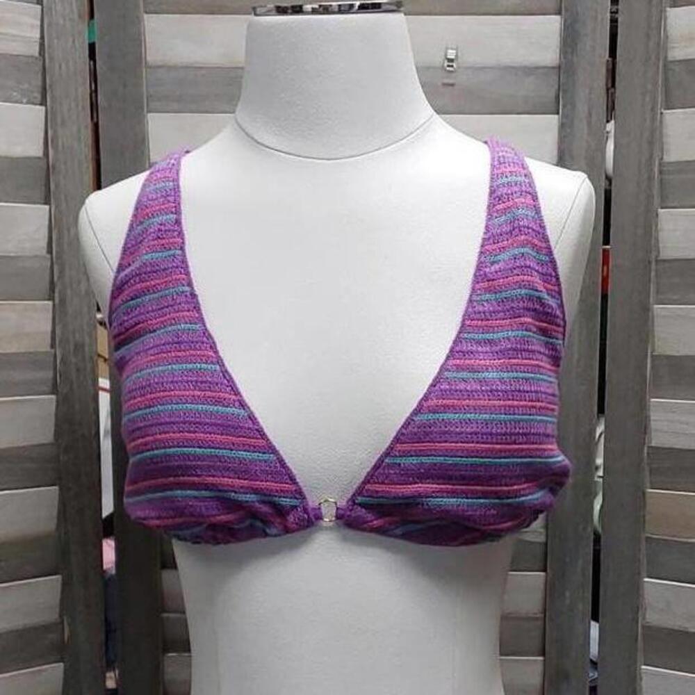 Women's Crochet Triangle Bikini Top | Shade & Shore | Medium (8/10)